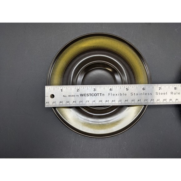 Vintage 70s MIKASA Majorca Saucer Plate 6- 1/2" Green Brown JAPAN - Picture 5 of 5